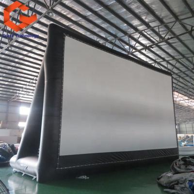 China PVC Tarpaulin or Oxford Cloth 24ft Outdoor Inflatable TV Cinema Waterproof Inflatable Movie Projector Screen for sale