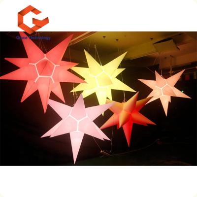 China Party Lighting Inflatable Star Shaped Balloon For Stage Decoration for sale