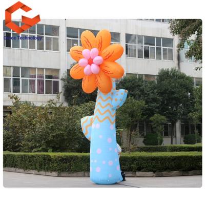 China Cool Outdoor Decorative Led Lighting Inflatable Artificial Flower For Advertising for sale