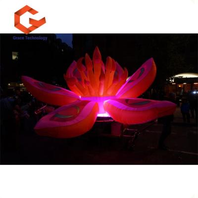 China Hot Selling Custom Inflatable Wedding Parties Decorations , Inflatable Party Flowers With Light Decorations For Events for sale