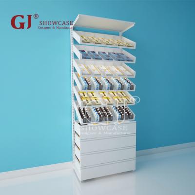 China Modern Hospital Display Racks Hospital Laboratory Shelving Decoration Commercial Pharmacy Shop Drawer Cabinet System for sale