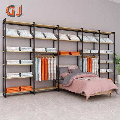 China Hot Sale Household Goods Furniture Household Equipment Bed Cabinet Rack Home Textile Display Shelf Metal Corrosion Protection Retail Store Shelf for sale