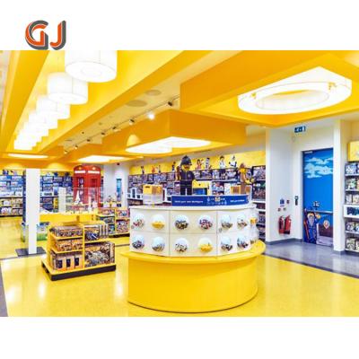 China The Double Sides Retail Store The Shelf Wooden Toy Floor Stand Racks Shop Shelves Mall Display Rack for sale