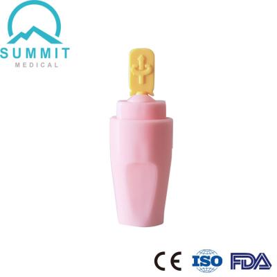 China Aguja de la lanceta de seguridad automática retráctil esterilizada de gamma 21G 2.2mm amarillo en venta