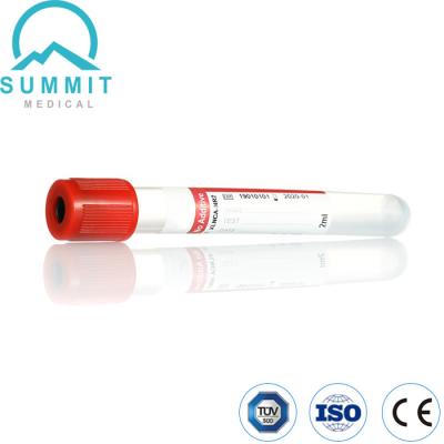 Chine Tube jetable médical de collection de sang de vide sans chapeau 2ml rouge additif à vendre