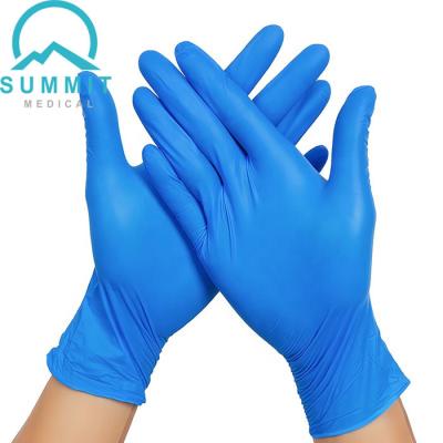 China Blau 3,5 MIL Disposable Examination Gloves, Latex-freie medizinische Nitril-Prüfungs-Handschuhe zu verkaufen