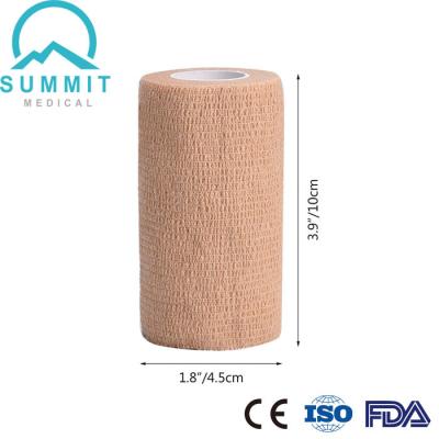 China 4 Zoll X 5 Yards Tan Elastic Cohesive Bandage-Vliesstoff-selbstklebend zu verkaufen