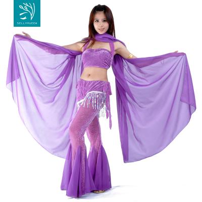 China Belly Dance Veil Rectangle Chiffon Belly Dance Veil For Ladies for sale