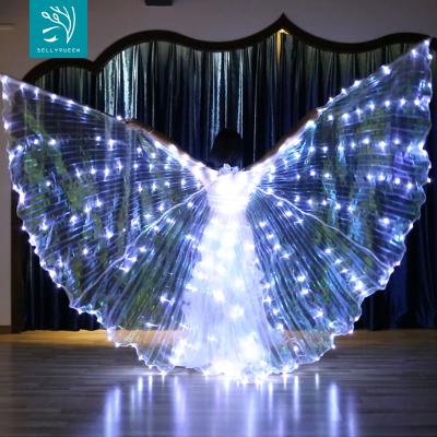 China Premier Super Led Luminous Belly Dance Upgrade 332 Lampls 360-Degree Prop Isis Wings Costumes Cloak For Ladies for sale