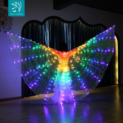 China Premier Super Led Luminous Belly Dance Upgrade 216 Lampls 270-Degree Prop Isis Wings Costumes Cloak For Ladies for sale