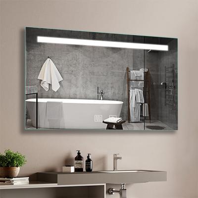 China Rongchang Hotel Touch Control Vanity Fogless Mirror Bright Modern Smart Led Bathroom Mirror With Light for sale