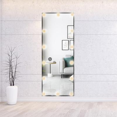 China Best Selling Illuminated Integral Mirror Lit Full Body Mirror Makeup Mirror Makeup LED Bulbs 5mm Copper Free Wall Mounted Silver Mirror for sale