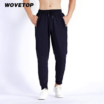 China Anti-Wrinkle Black Breathable 18.8% Spandex 81.2% Nylon Men Fitness Sweatpants Joggers Casual Pants for sale