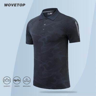 China New Brand Anti-wrinkle Design High Quality Custom Logo Jacquard Print Breathable Quick Dry Men Polo Shirt for sale