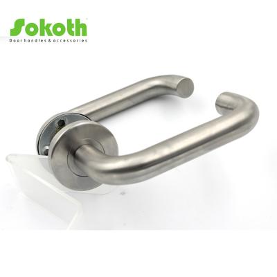 China Door France Brazil Stainless Steel Tube Inox Door Locks And Handle for sale