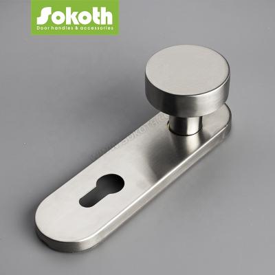 China Modern Hardware Stainless Steel 316 304 Door Handle Lock With Plate for sale