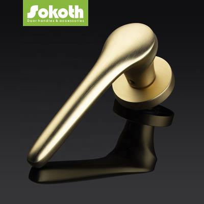 China Modern Good Quality Modern PVD Stock New Zinc Alloy Door Handle for sale