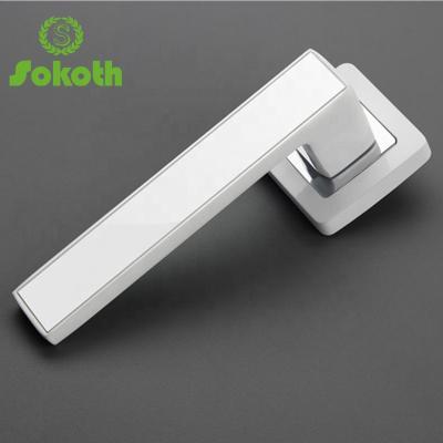 China Modern New Design Electrophoresis White Aluminum Bedroom Door Handle for sale