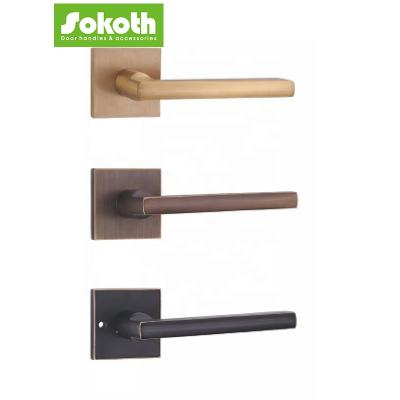 China Modern Brass Matte Black Door Handle Modern Simple Door &Amp; Window Handles for sale