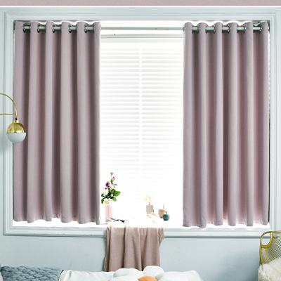 China Blackout fashion half short curtain design luxury pure color draw curtains for sale for sale