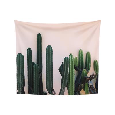 China Classic Watercolor Saguaro Tapestry Wall Hanging, Landscape Tropical Desert Succulent Plant Tapestry for Home Decor Cactus Wall Tapestry for sale