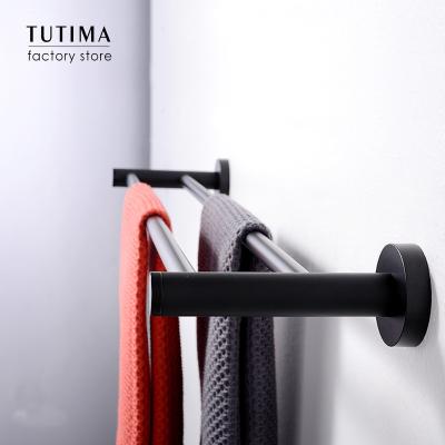 China Heater Tutima SUS 304 Stainless Steel Bathroom Hardware Set Black Matte Paper Towel Holder Toothbrush Holder Bathroom Accessories for sale