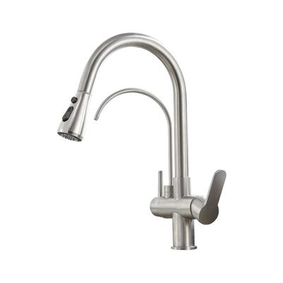 China Other Hot And Cold Water Flexible Hose For Kitchen Faucet Kitchen Sink Tap 304 Stainless Steel With Pull Out Spout Sale for sale