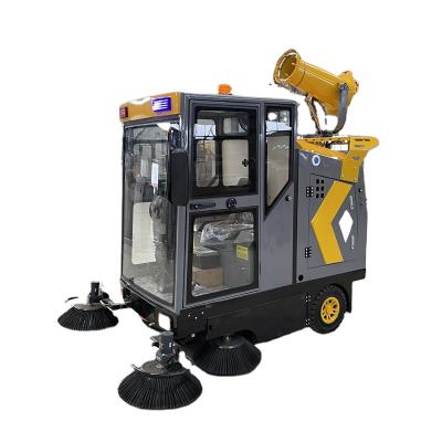 China Industrial Enclosed Electric Cleanging Road Sweeper Road Cleaning Machine for sale