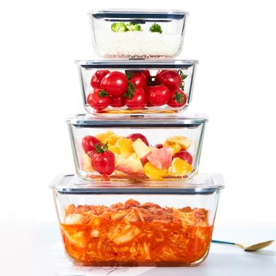 China Freshness Preservation Meal Prep BPA Free Lid Storage Eco-Friendly Glass Plastic Food Container for sale