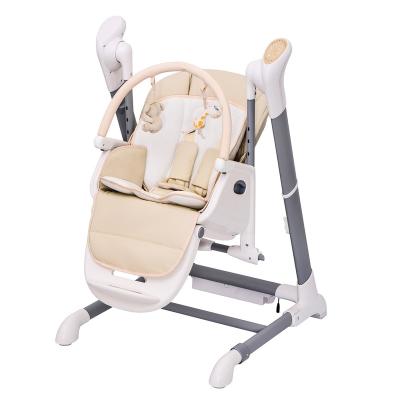 China Modern Foldable Baby High Feeding Chair and Electric Baby Swing 2 in 1 for sale