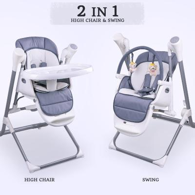 China OEM Modern Foldable Baby Feeding Umpire Chair For Eating Electric Baby Swing 2 In 1 for sale