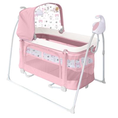 China Modern baby electric crib and baby cradle swing 2 in 1, electric baby cribs for sale