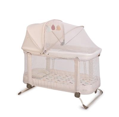 China Modern Multifunctional Electric Swing Cradle Newborn Baby Crib for sale