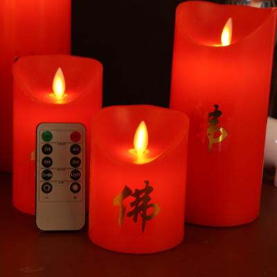 China 500hours flameless on remote control candle home Shanghai Easter birthday red led table magic candle for sale