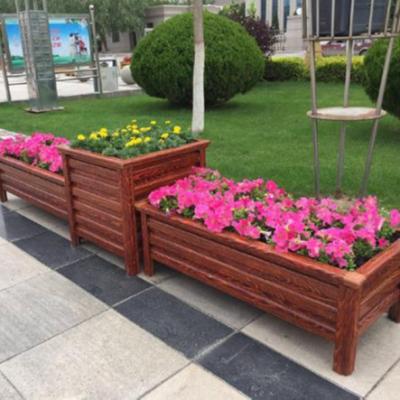 China Modern Indian Outdoor Aluminum Steel Garden Square Planter Box Indoor Natural Flower Pot for sale