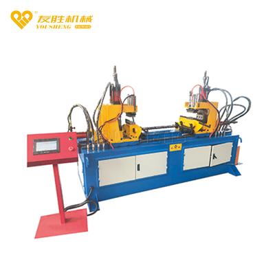 China Wholesale and retail factory sell high speeding hydraulic metal double-head rotary hole punching machine zu verkaufen