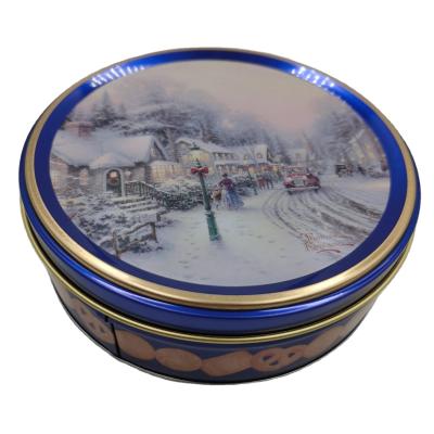 China Food Custom Design Cake Cookies Slim Metal Tin Box for sale