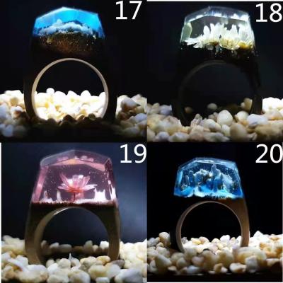 China 2021 New Fashion Personality CLASSIC Resin Wooden Ring for sale