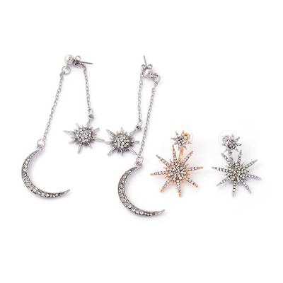 China Hot Sale New Fashion CLASSIC Design Women Earrings Jewelry Star and Moon Shape ZC Earrings For Girl for sale