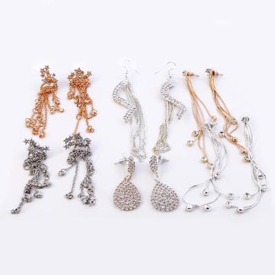 China CLASSIC Jewelry Fashion Earrings Women Tassel Pearl Crystal Earrings Wedding Party for sale