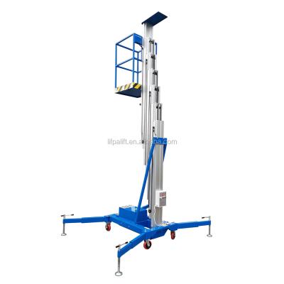 China Hotels Portable Simple Aerial Work Platform Mast One Man Aluminum Electric Lift for sale