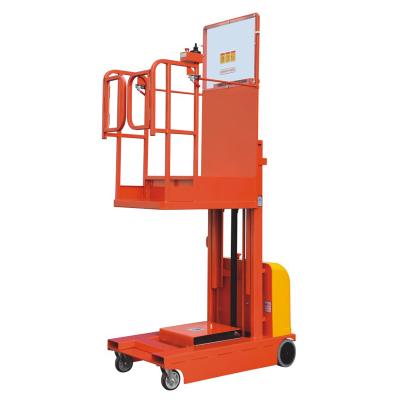 China Hotels 300kg Fully Powered Electric Scissor Platform Self Propelled Order Picker for sale