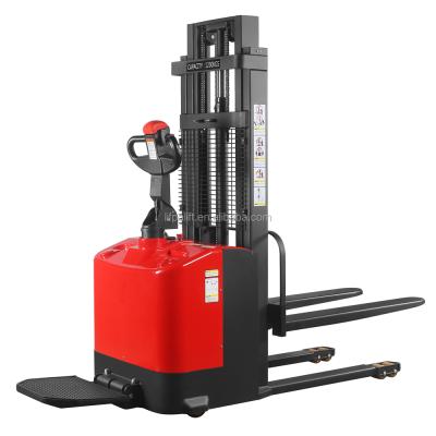 China Building Material Shops Fully Battery Operated 1000kg Electric Stacker Forklift for sale