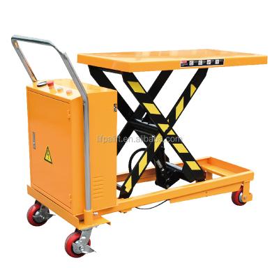 China Machinery Repair Shops 500kg Portable Movable Scissor Platform Battery Operated Electric Panel for sale