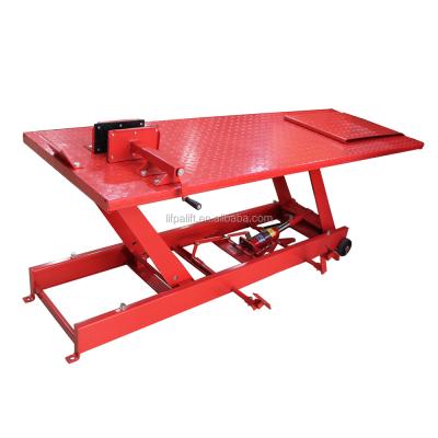 China Building Material Shops 200kg Portable Manual Hydraulic Motorcycle Lift Table for sale