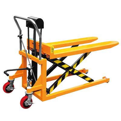 China Building Material Shops Hydraulic Lift 1000kg Pallet Jack Hand Scissor Truck For Sale for sale