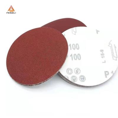 China 100pcs 5-Inch 125mm Series Durable Premium Alumina Sanding Paper Discs/Sand Paper Disc Emery Paper for sale