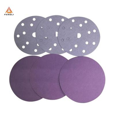 China High Quality Durable P80 6 Inch Purple Sanding Disc for sale