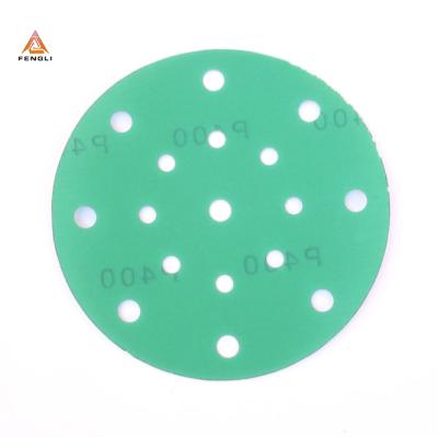 China Al/O Durable Green Film Sanding Disc for sale