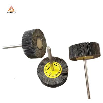 China Paper Interleafed Surface Polishing Fin Sanding Wheel With 6mm Spindle for sale